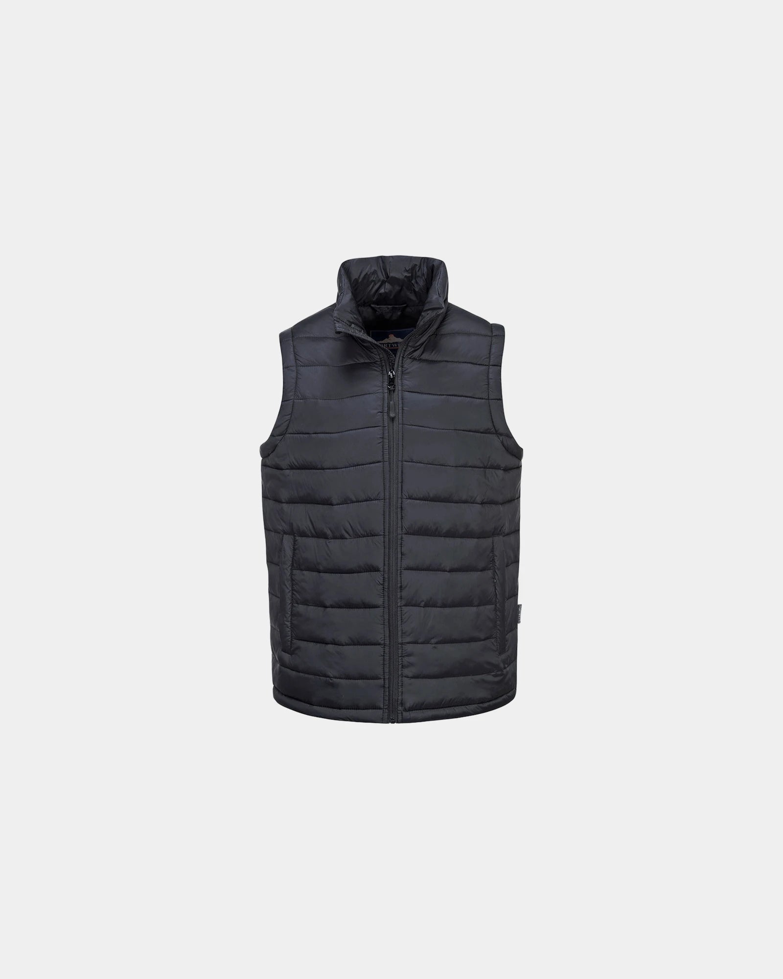 Promotional insulated lightweight vest Aspen Baffle - Black-Sky Blue