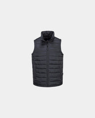 Promotional insulated lightweight vest Aspen Baffle - Black-Sky Blue