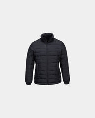 Custom insulated waterproof parka for women - Black-Sky Blue