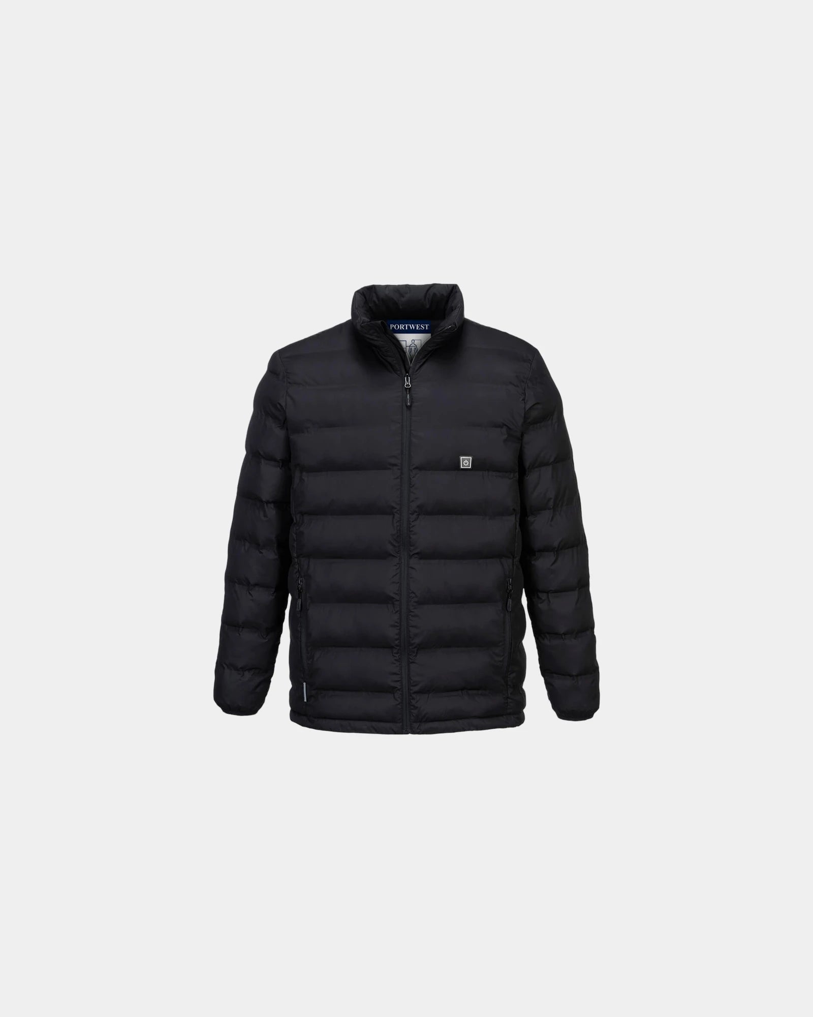 Custom heated jacket with carbon fiber insulation - Black-Sky Blue