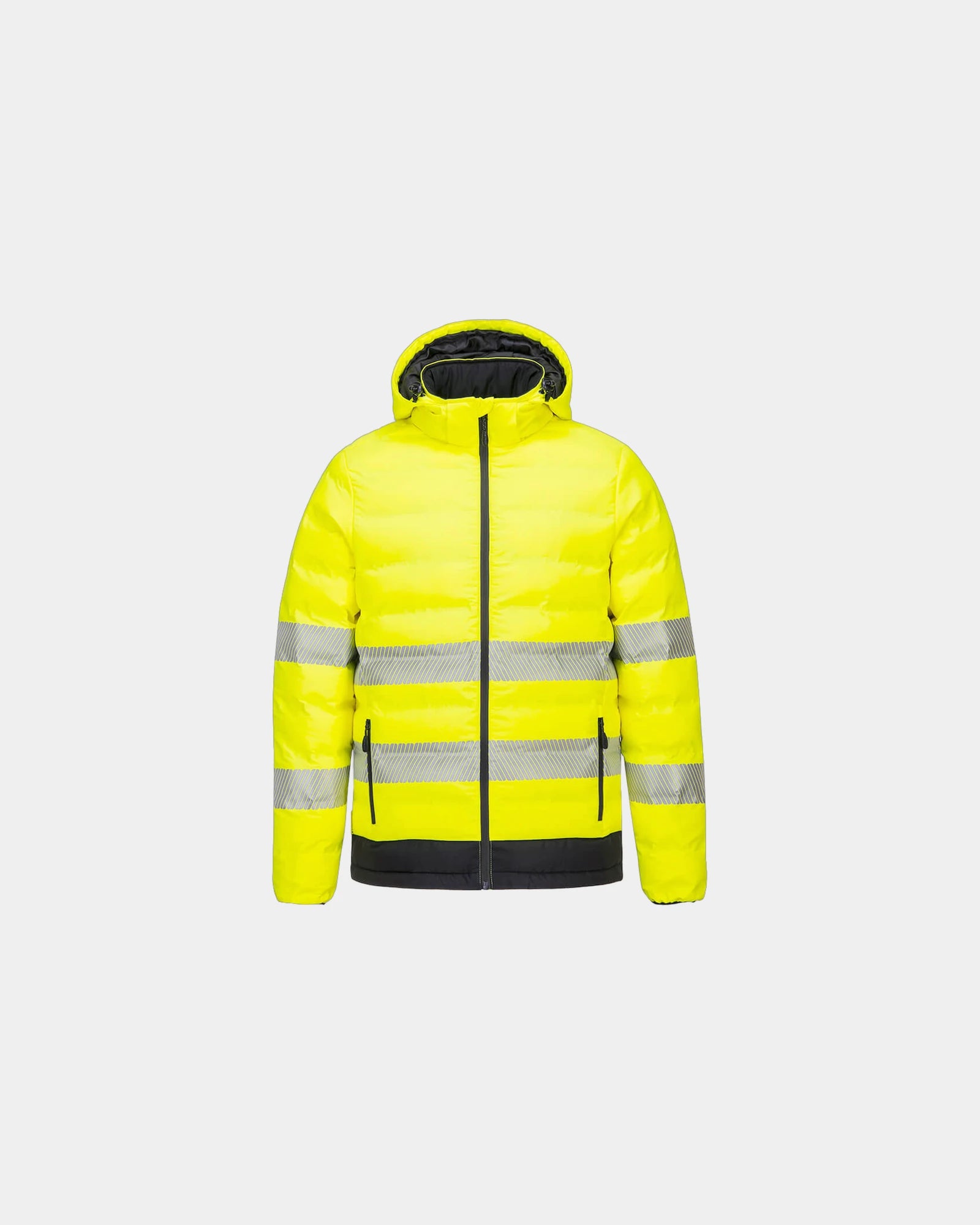 Custom high-visibility insulated jacket - Yellow-Black