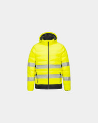 Custom high-visibility insulated jacket - Yellow-Black