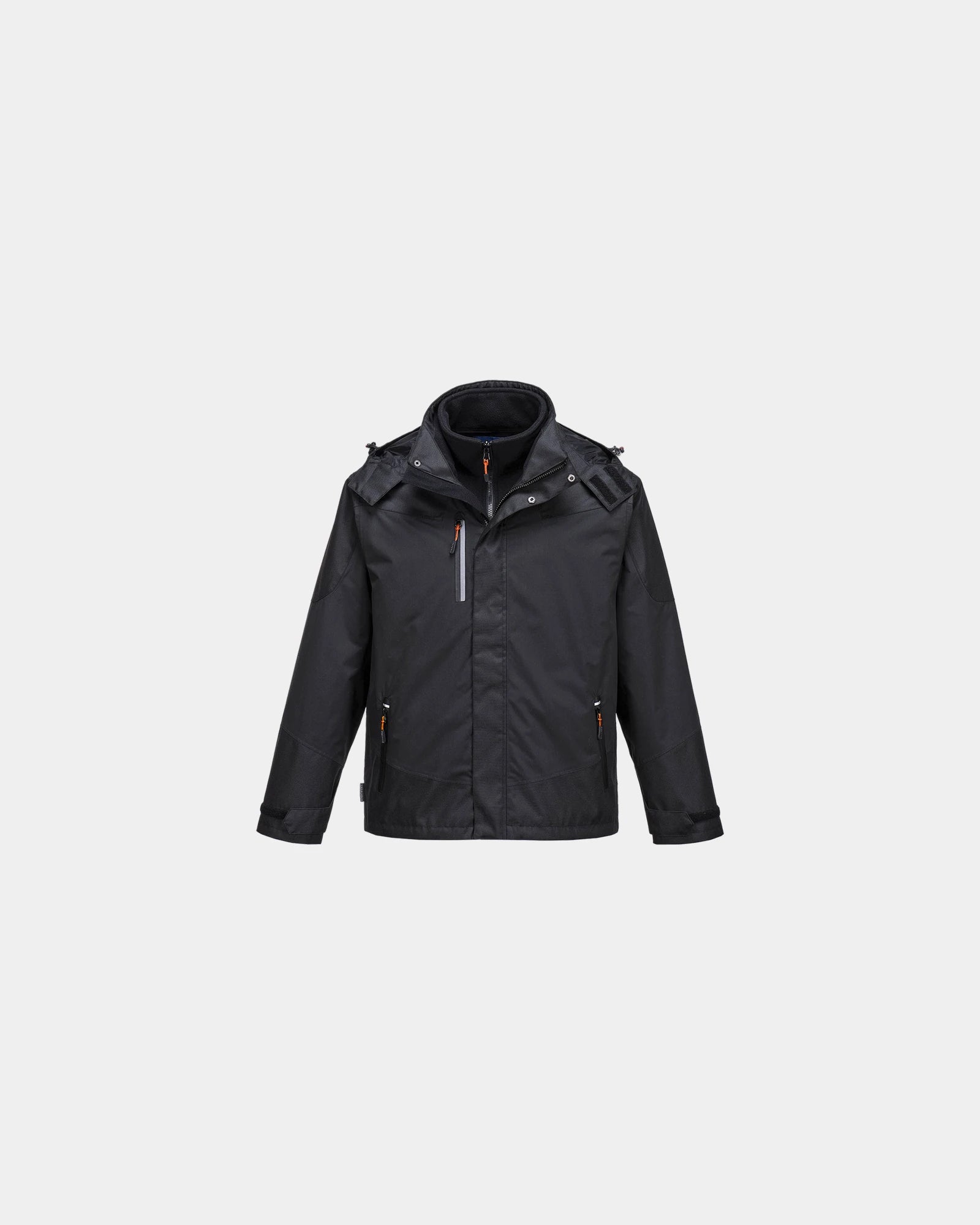 Promotional waterproof 3-in-1 parka - Black-Sky Blue