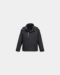 Promotional waterproof 3-in-1 parka - Black-Sky Blue