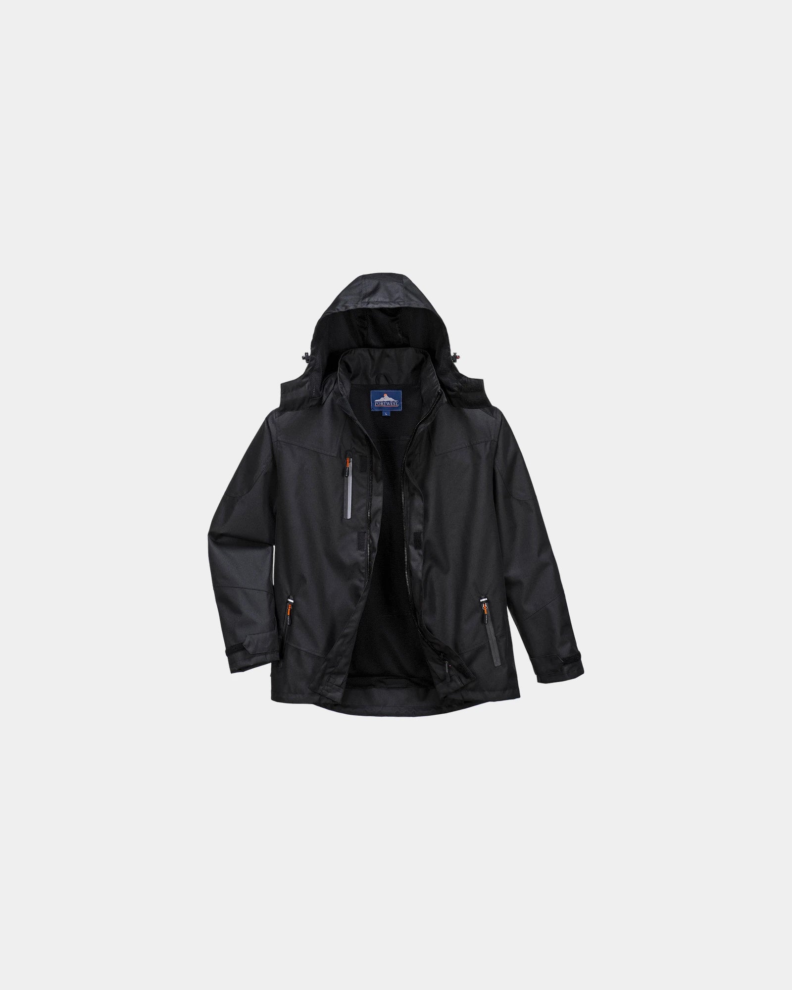 Promotional waterproof coach jacket for all seasons - Black-Sky Blue