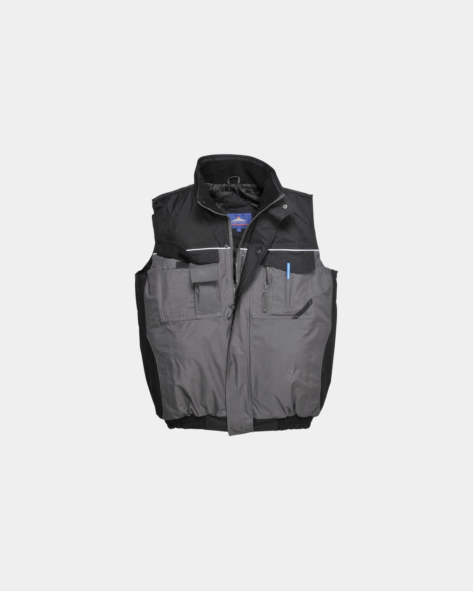 Promotional waterproof bodywarmer for outdoor work - Grey