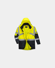 Promotional breathable parka for modern safety wear - Yellow-Navy