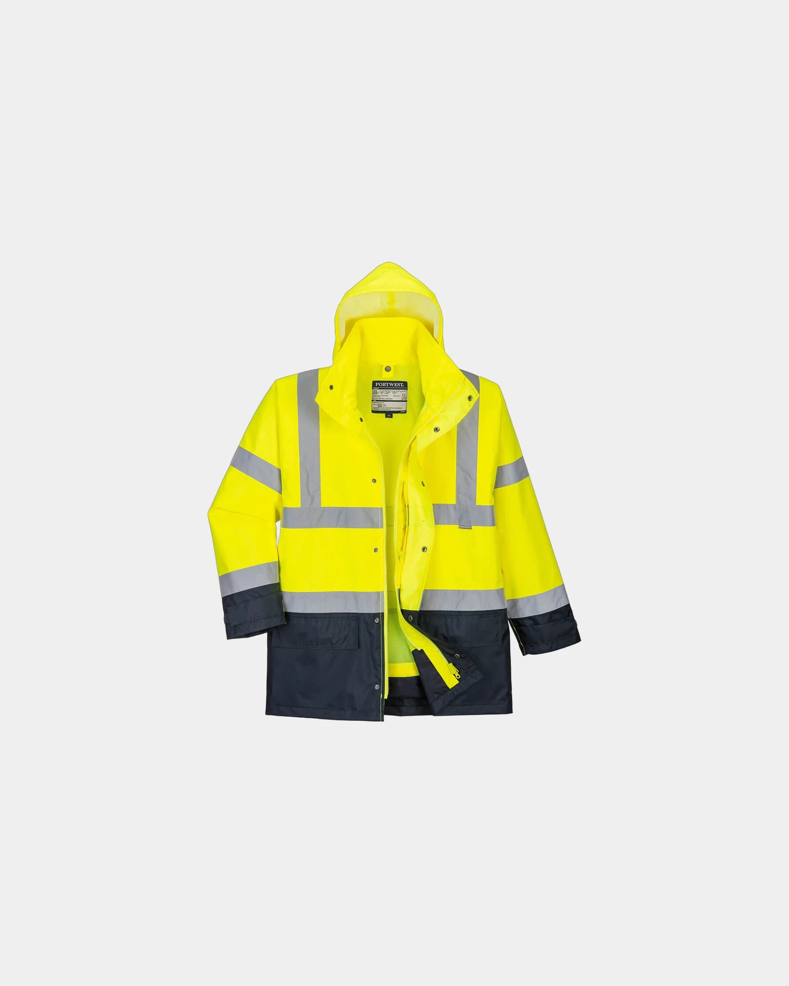 Promotional waterproof parka for multiple uses - Yellow-Navy