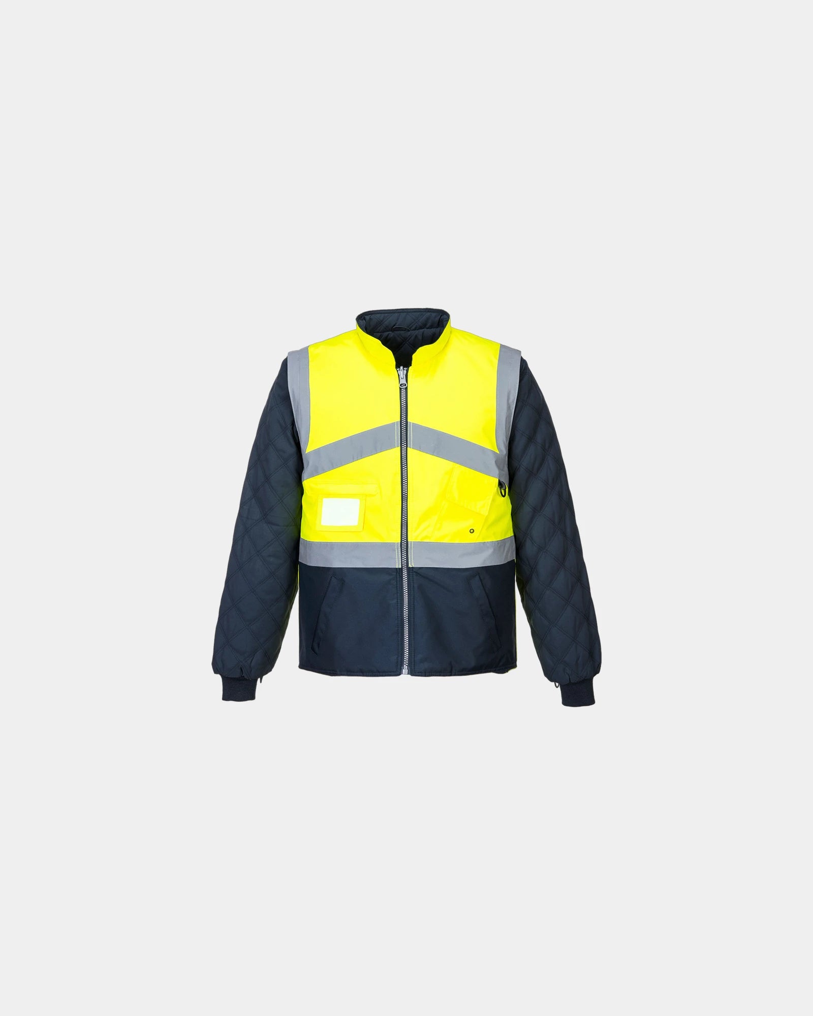 Promotional bicolored high-visibility vest - Yellow-Navy