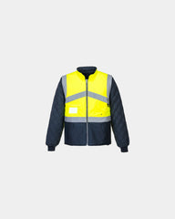 Promotional bicolored high-visibility vest - Yellow-Navy