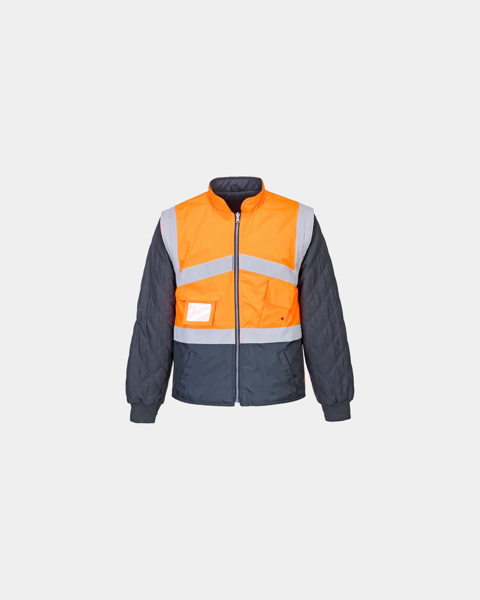 Promotional bicolored high-visibility vest - Orange