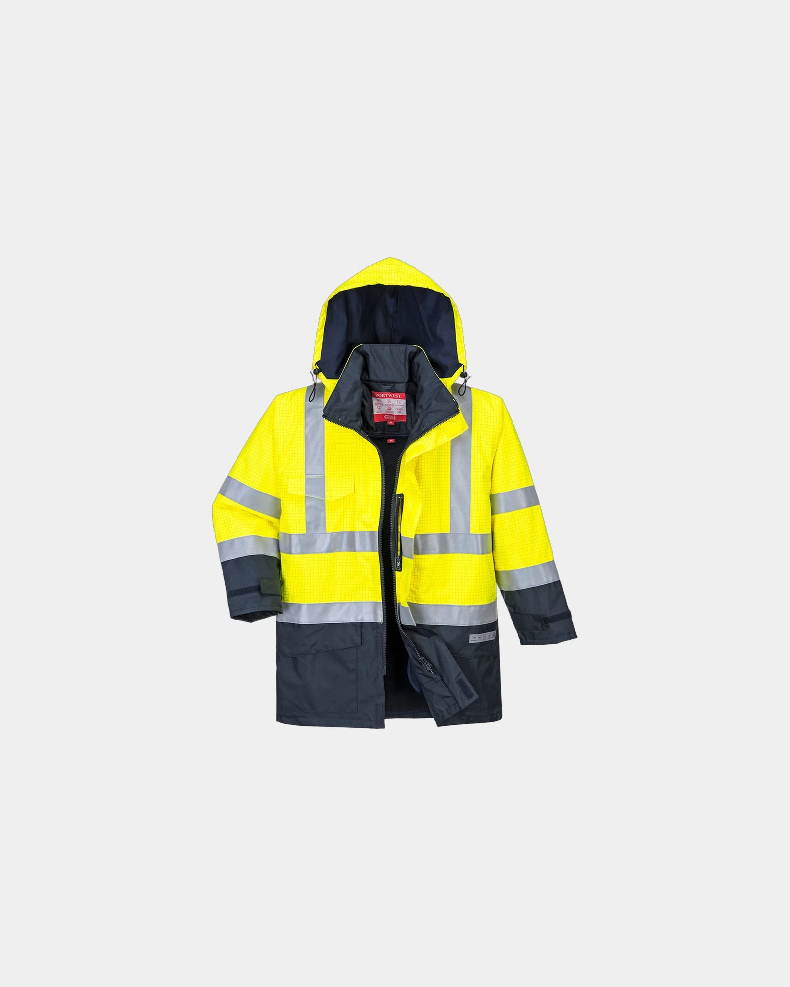 Promotional waterproof multi-risk parka - Yellow-Navy