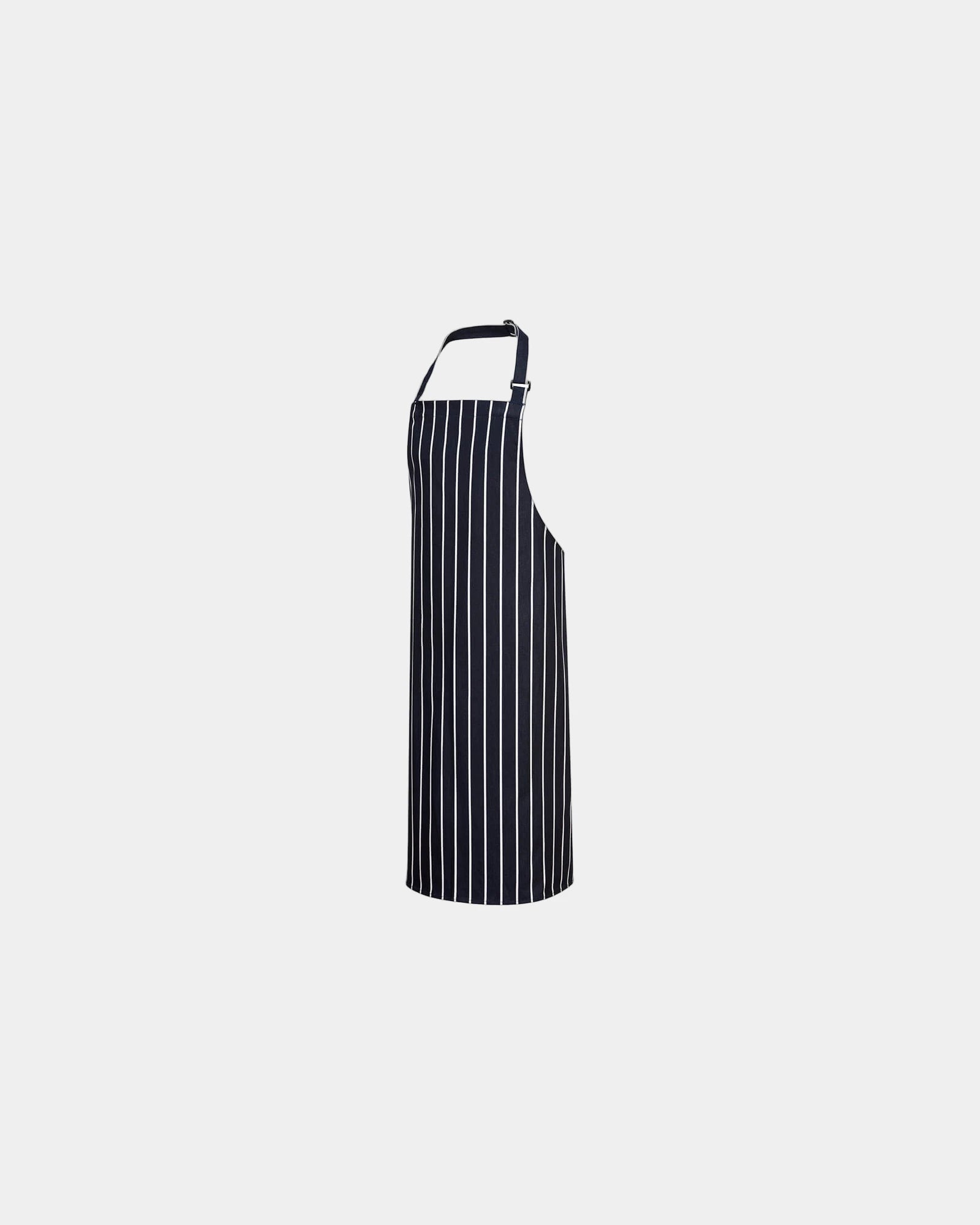 Promotional quality cotton butcher apron - Navy-White