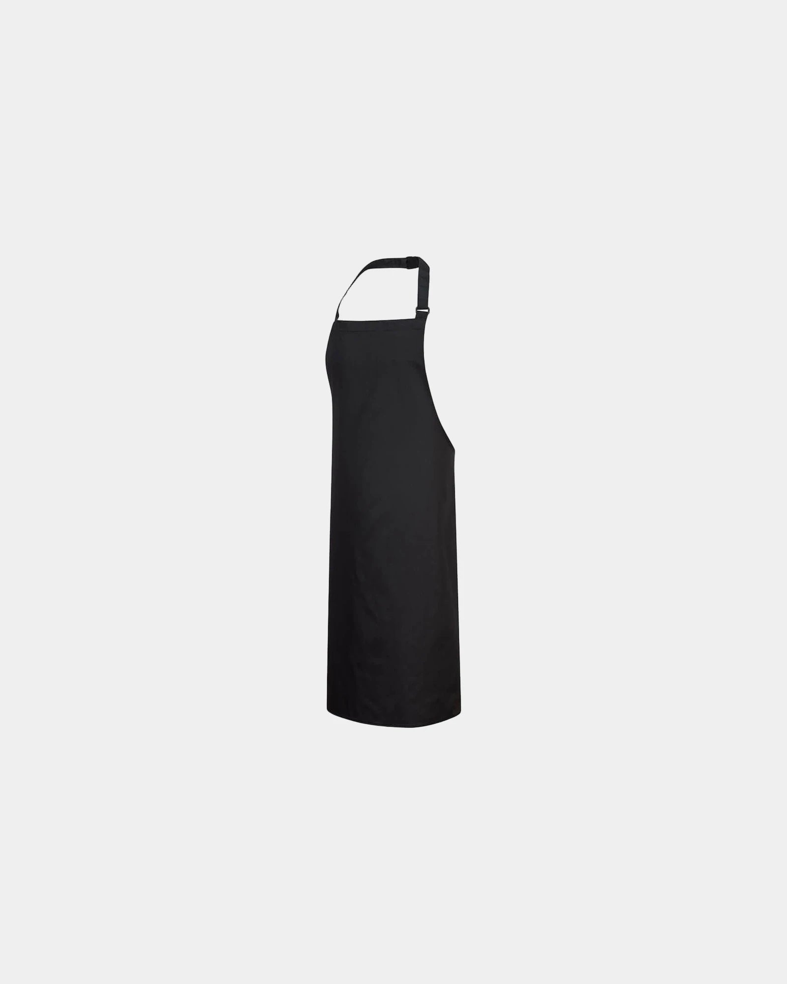 Custom polycotton bib apron - Black-Sky Blue