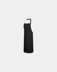 Custom polycotton bib apron - Black-Sky Blue
