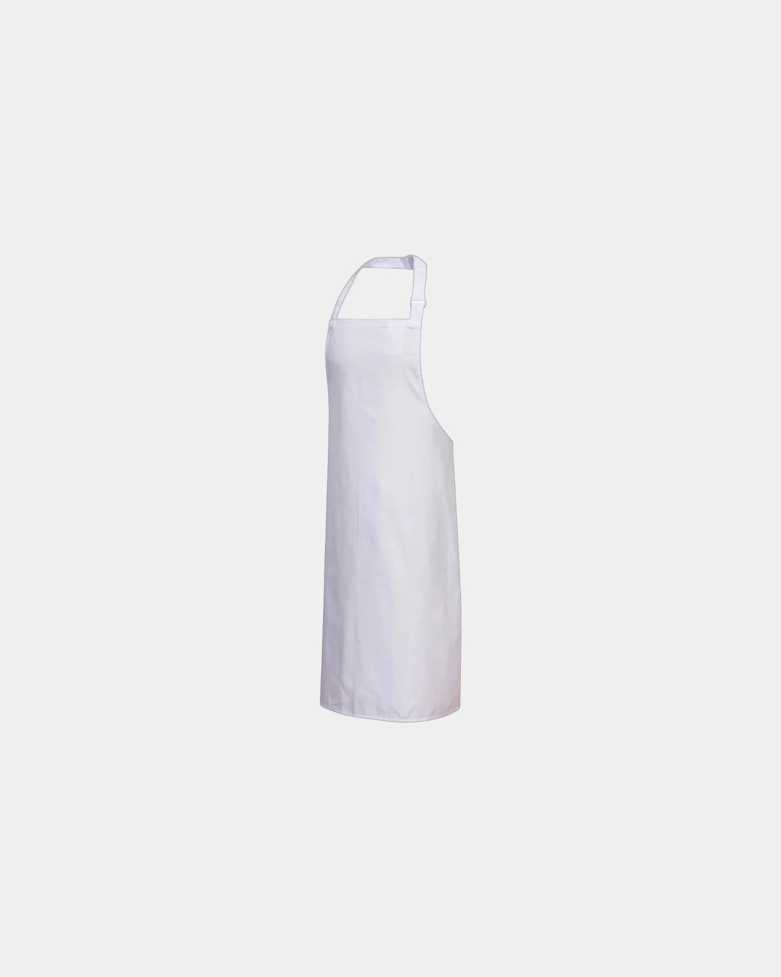 Custom polycotton bib apron - White
