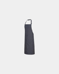 Custom striped cotton apron with pocket - Navy