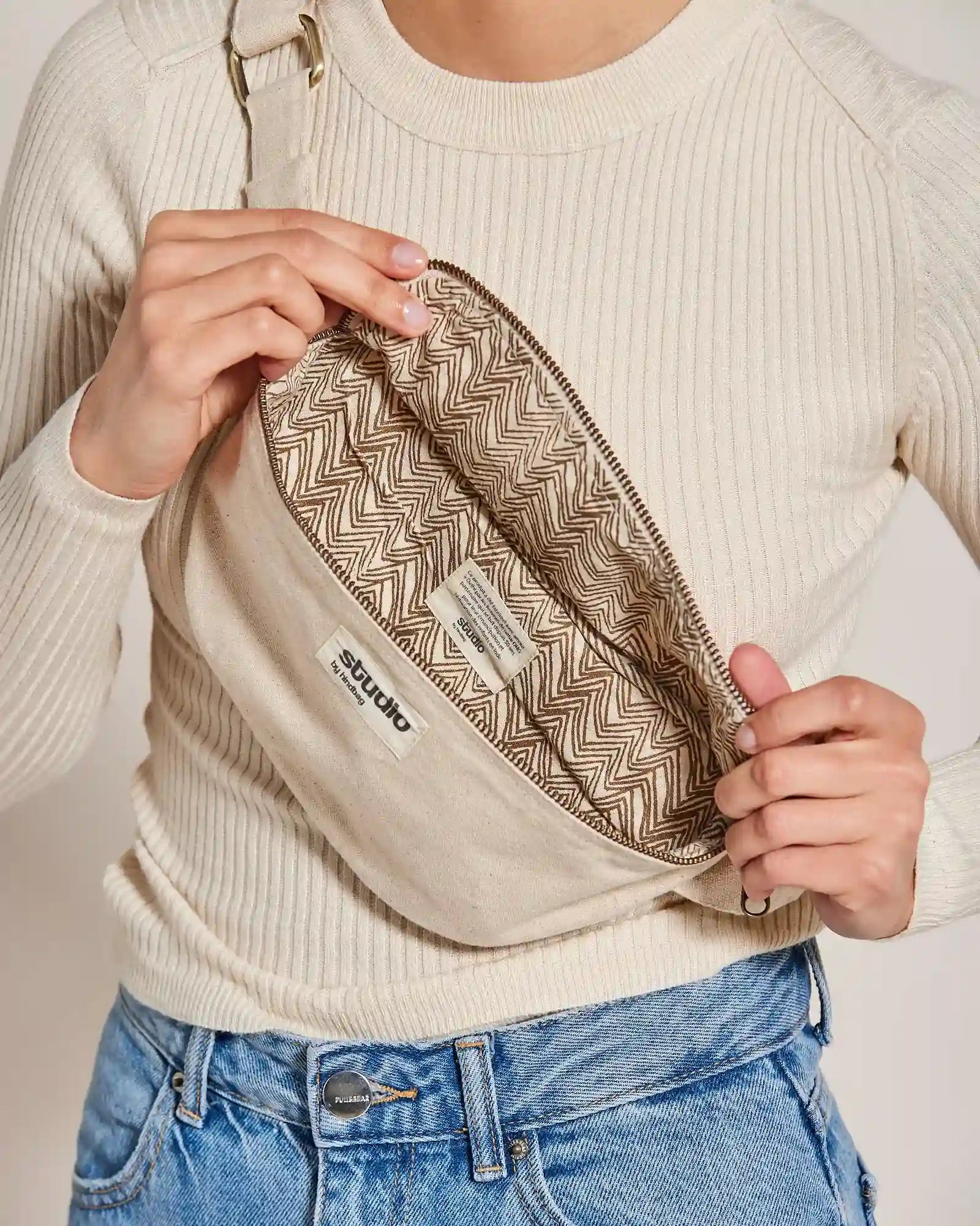 Custom organic cotton fanny pack Hindbag Valentine - 1