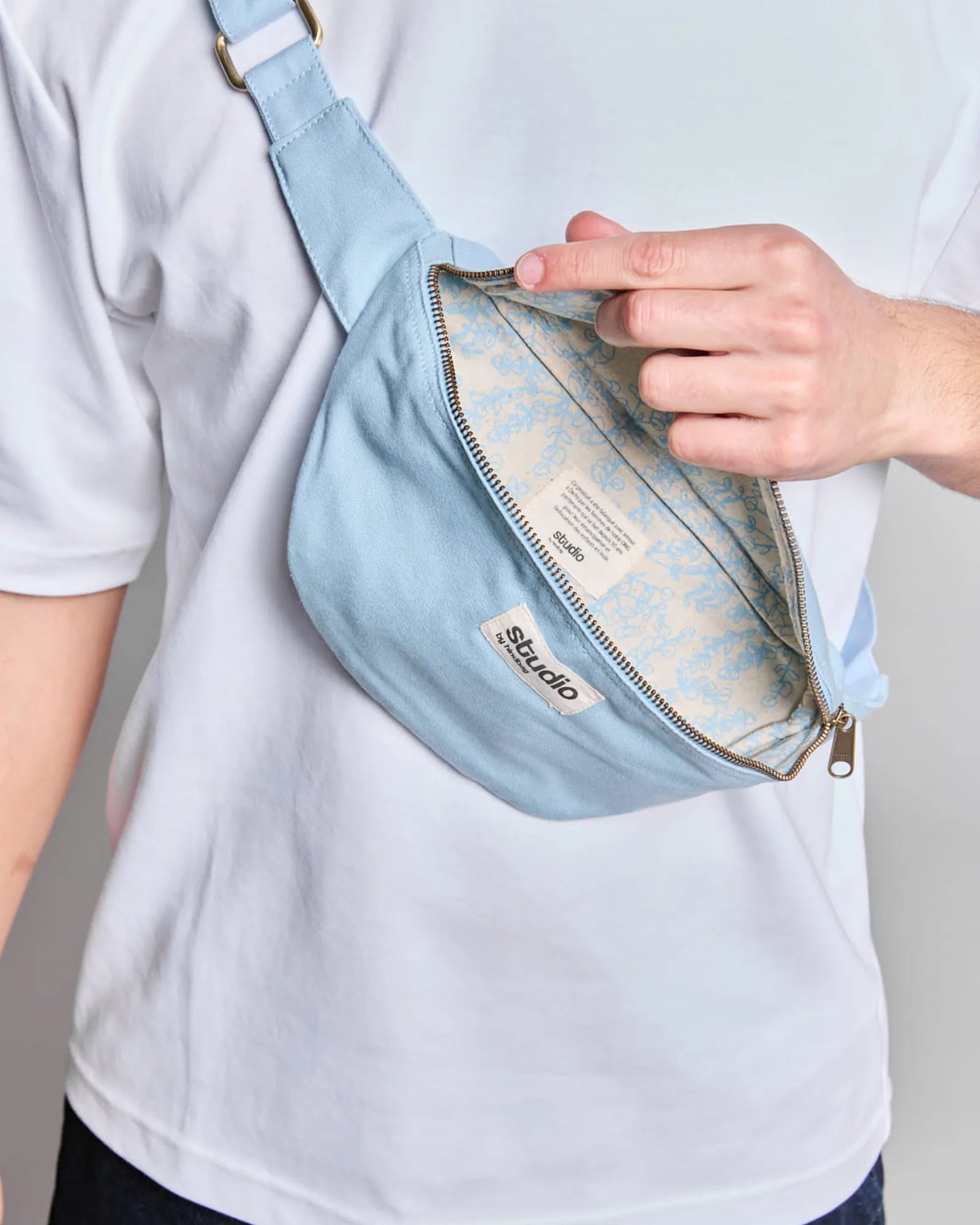 Custom organic cotton fanny pack Hindbag Valentine - 11
