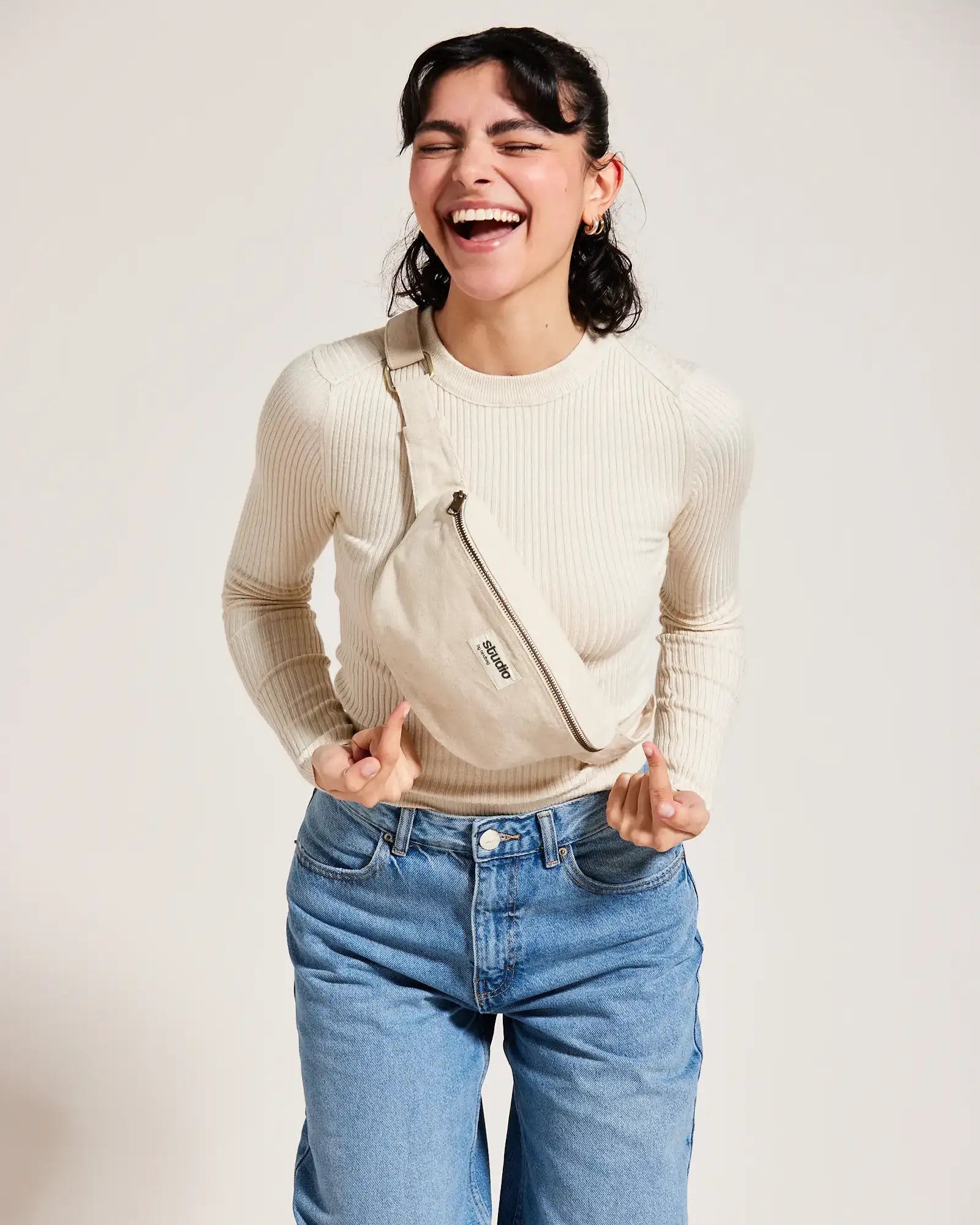 Custom organic cotton fanny pack Hindbag Valentine - 2