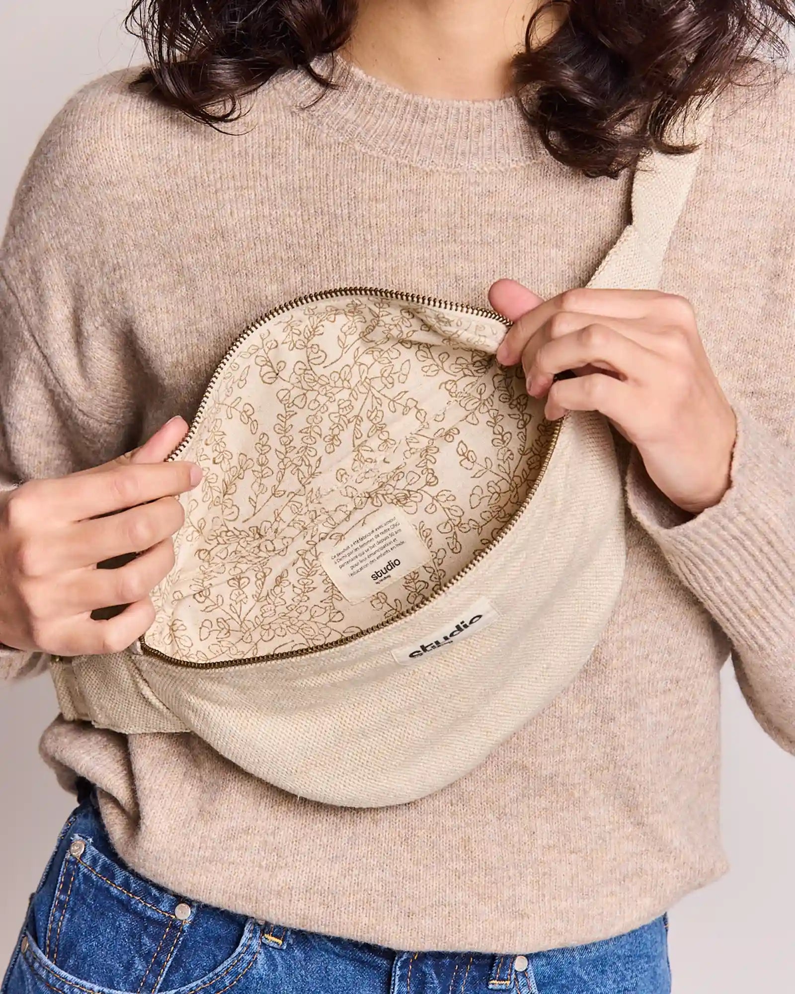 Custom organic cotton fanny pack Hindbag Valentine - 27