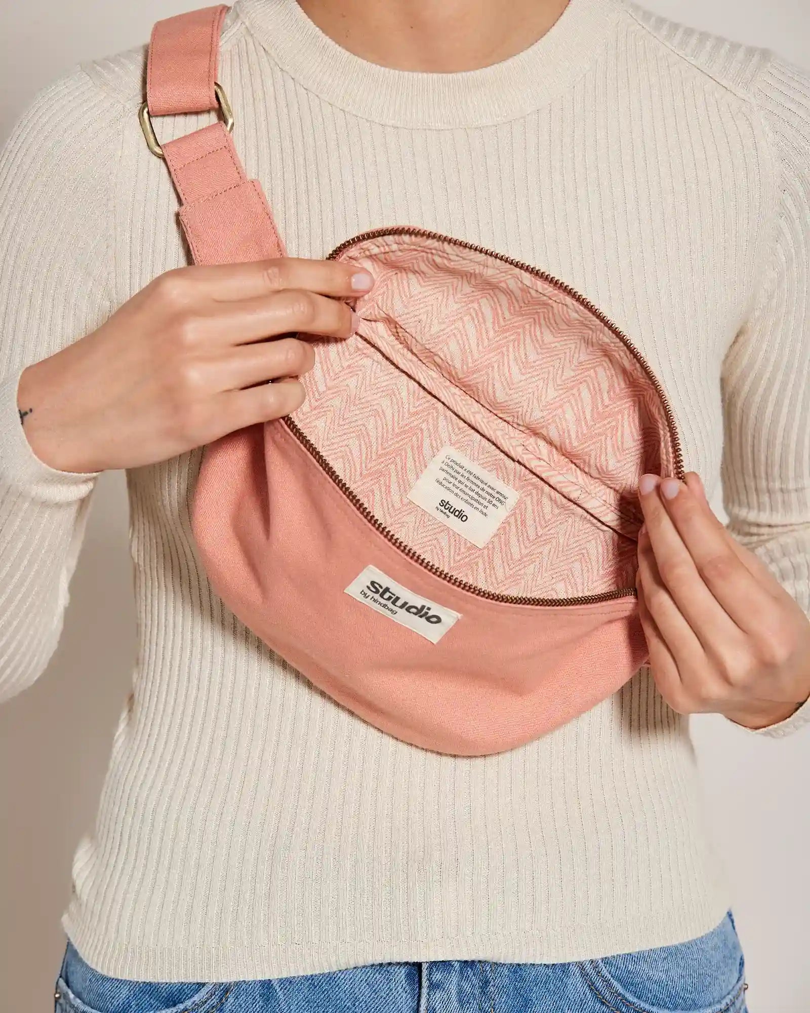 Custom organic cotton fanny pack Hindbag Valentine - 23