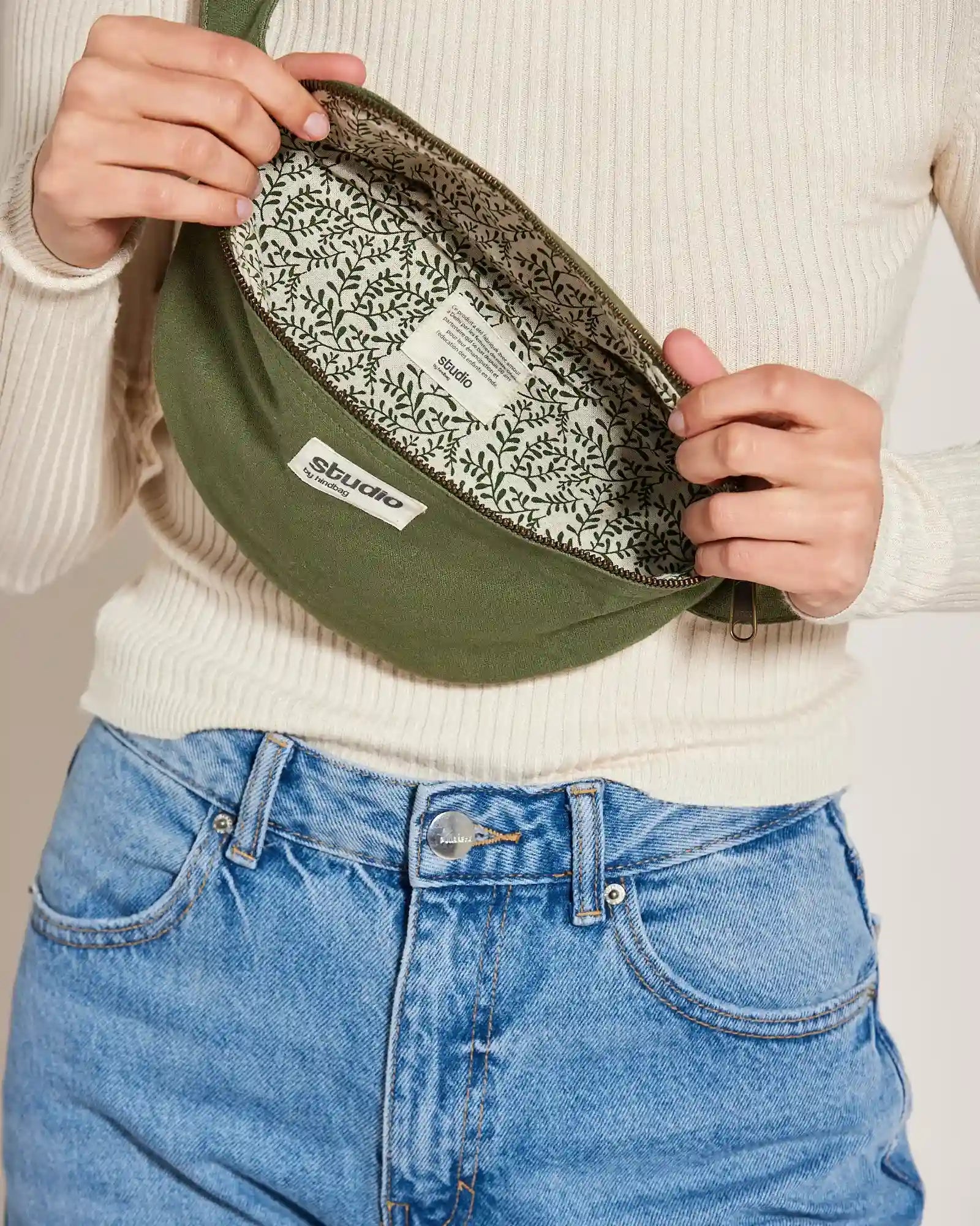 Custom organic cotton fanny pack Hindbag Valentine - 7