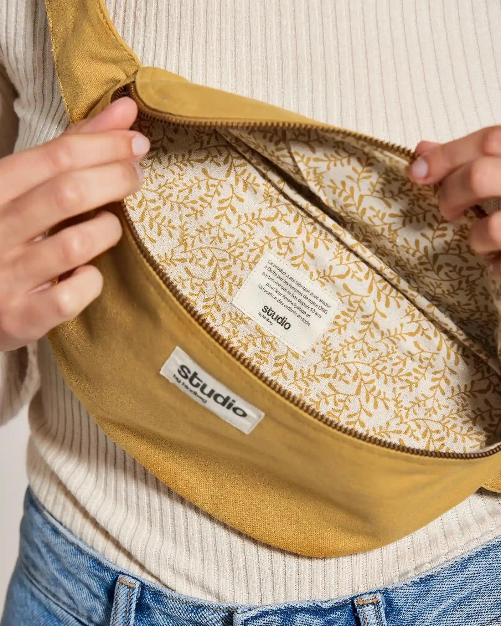 Custom organic cotton fanny pack Hindbag Valentine - 25