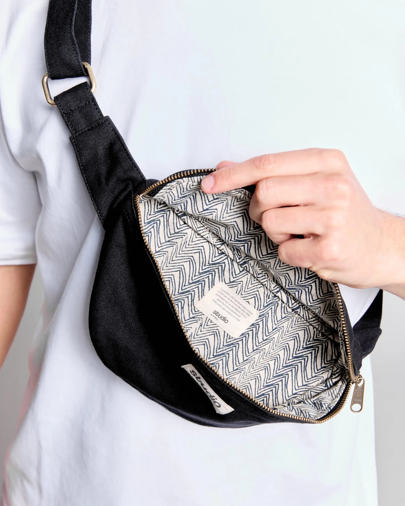 Custom organic cotton fanny pack Hindbag Valentine - 3