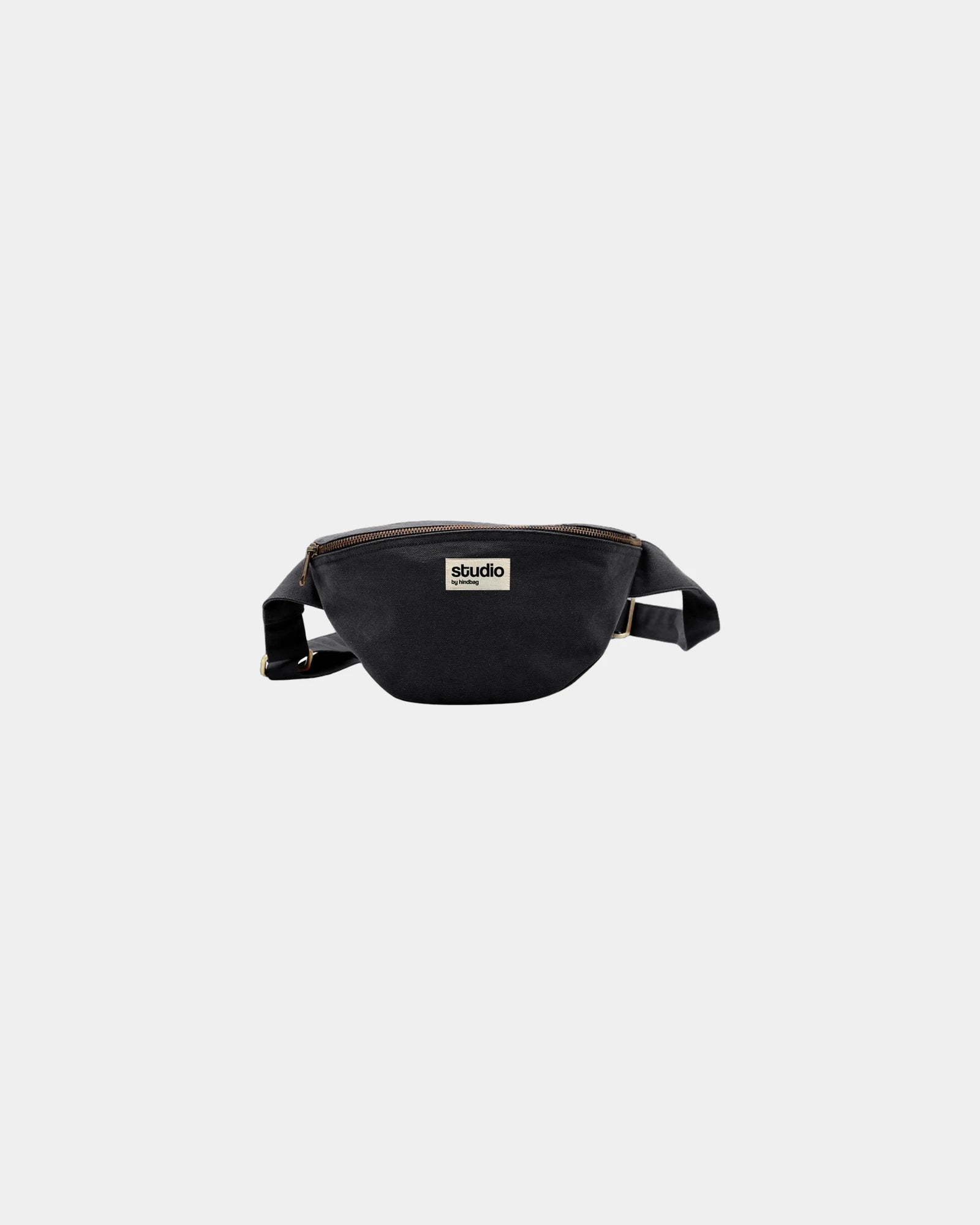 Custom organic cotton fanny pack Hindbag Valentine - Black