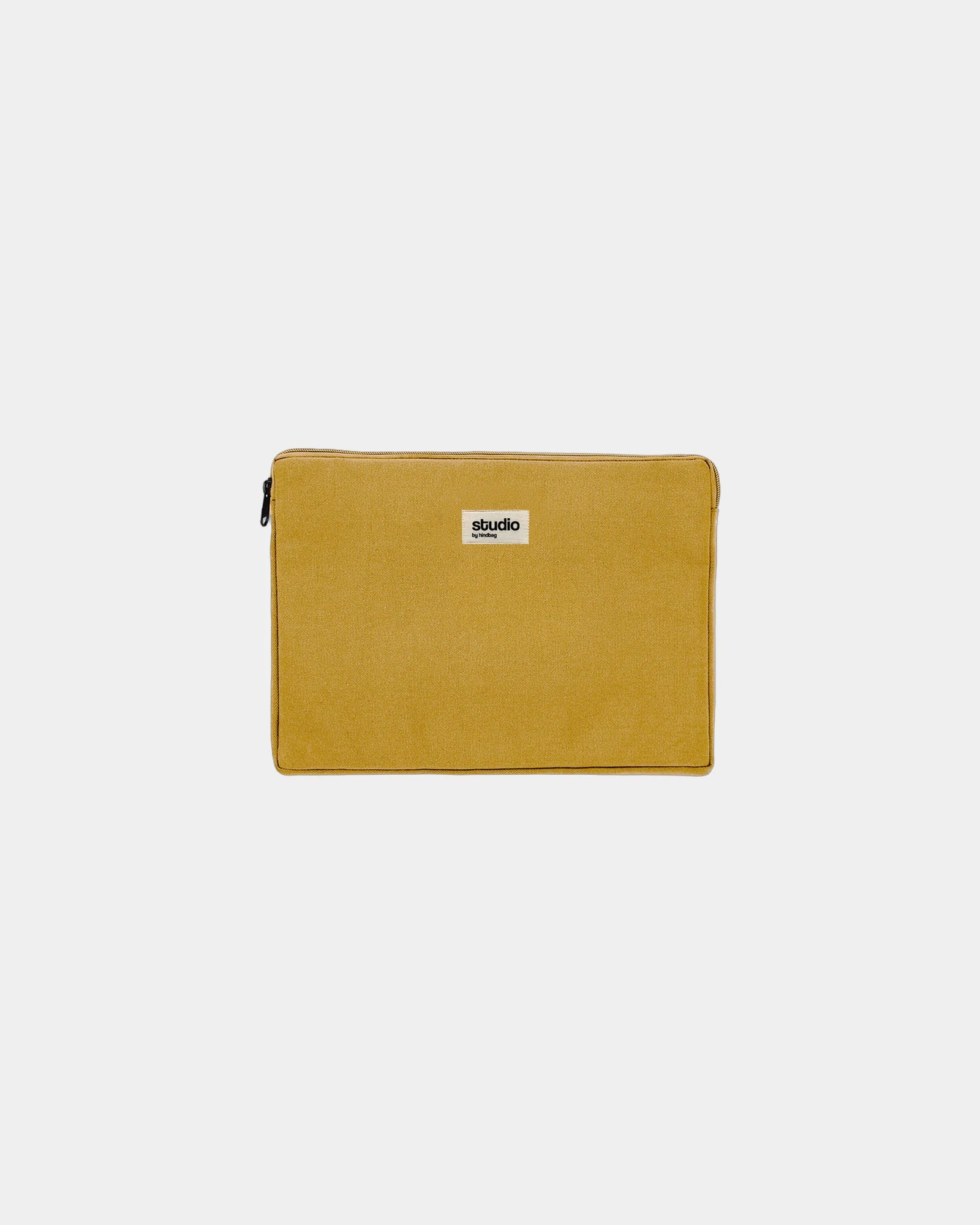 Custom organic cotton laptop sleeve Hindbag Leo - Ochre