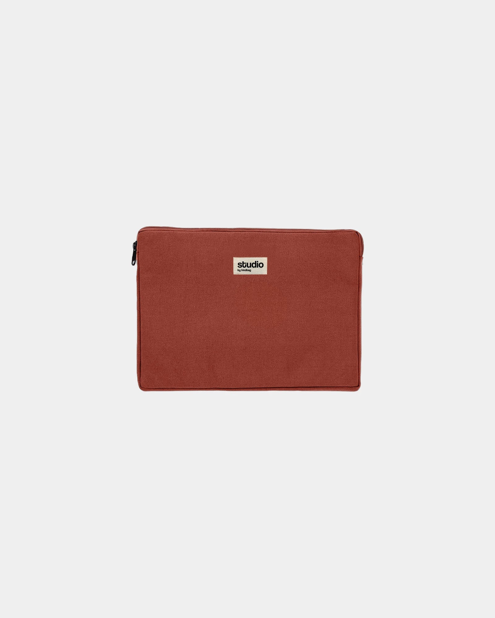 Custom organic cotton laptop sleeve Hindbag Léo 13" - Brick Red
