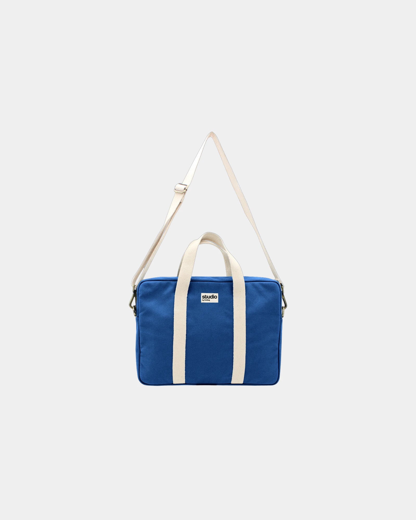 Custom organic cotton laptop bag Hindbag Luis - Royal Blue