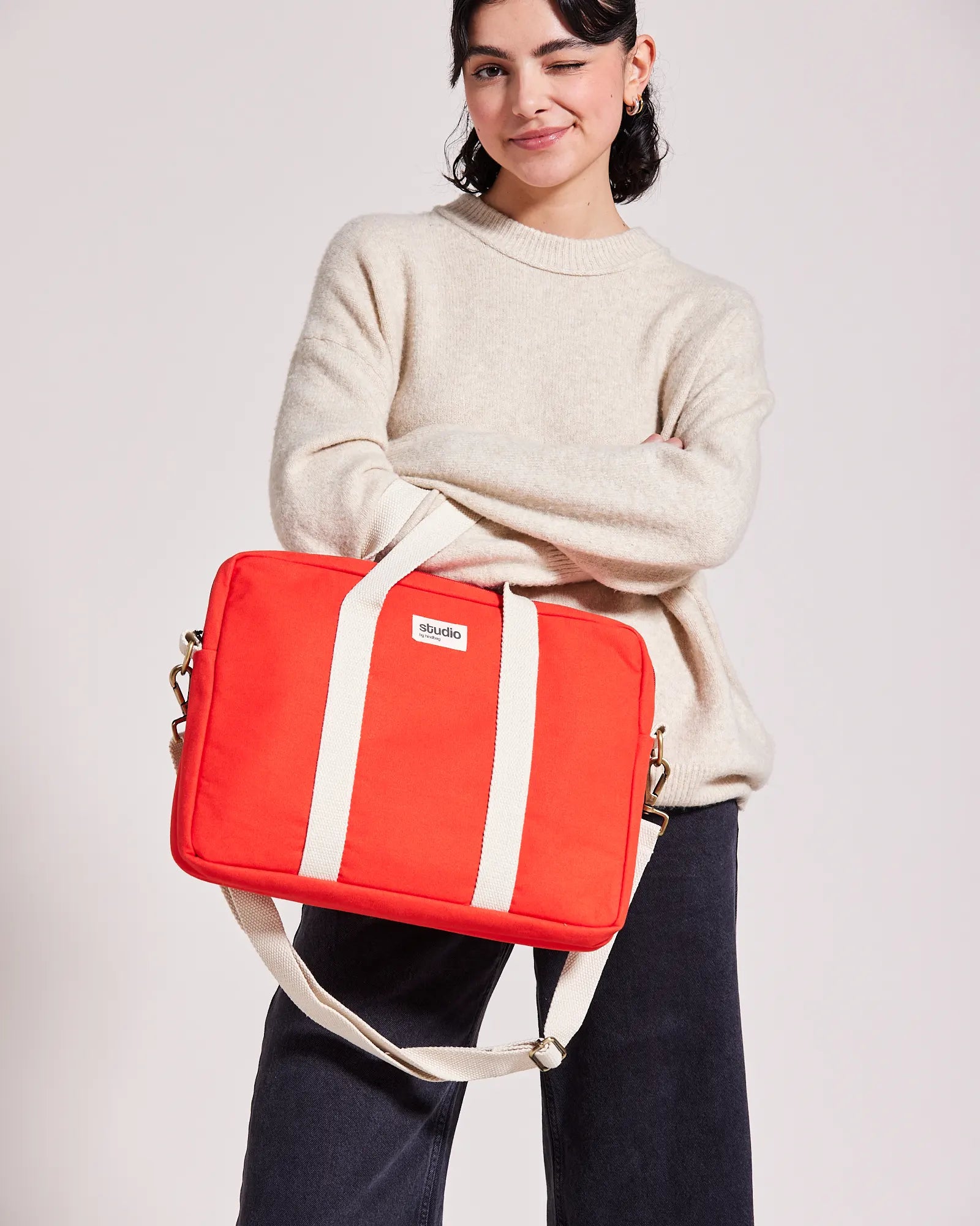 Custom organic cotton laptop bag Hindbag Luis - 12