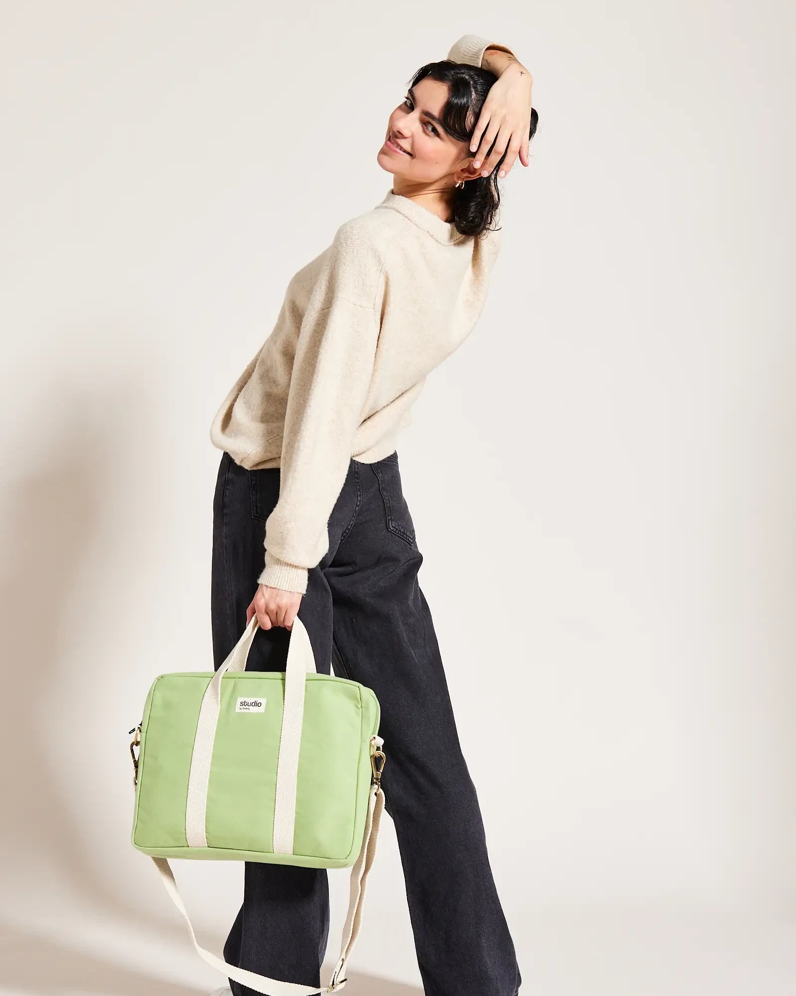 Custom organic cotton laptop bag Hindbag Luis - 18