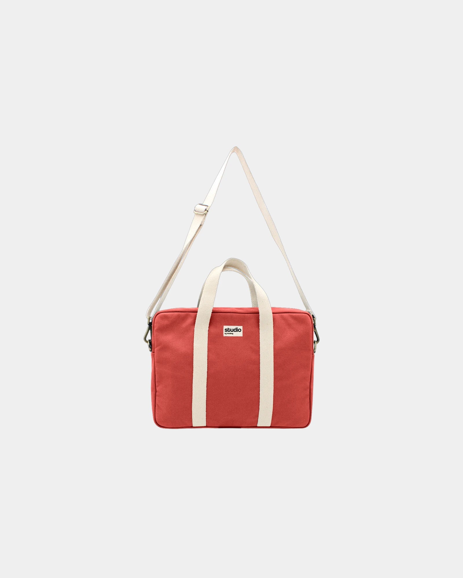 Custom organic cotton laptop bag Hindbag Luis - Red