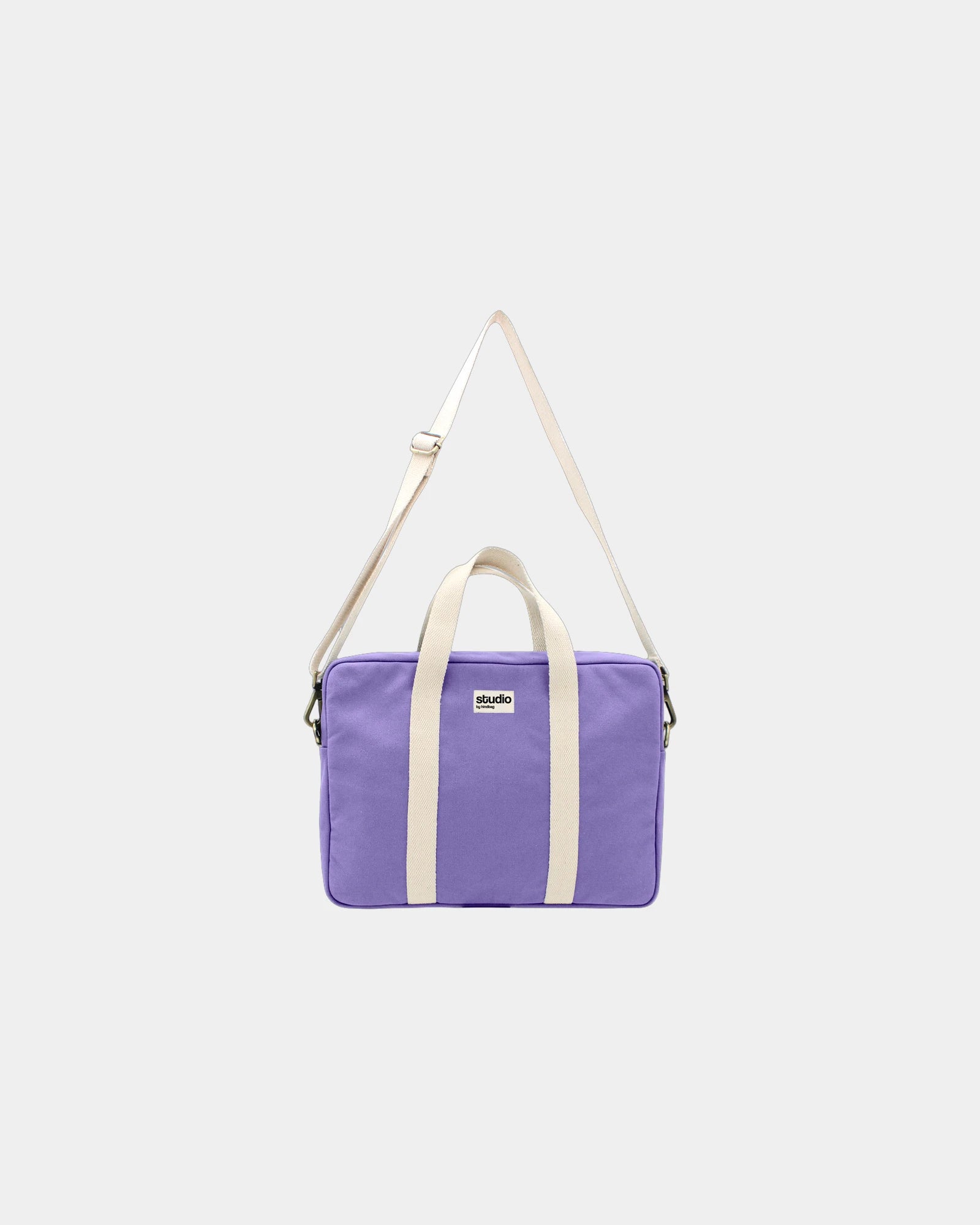 Custom organic cotton laptop bag Hindbag Luis - Lavender