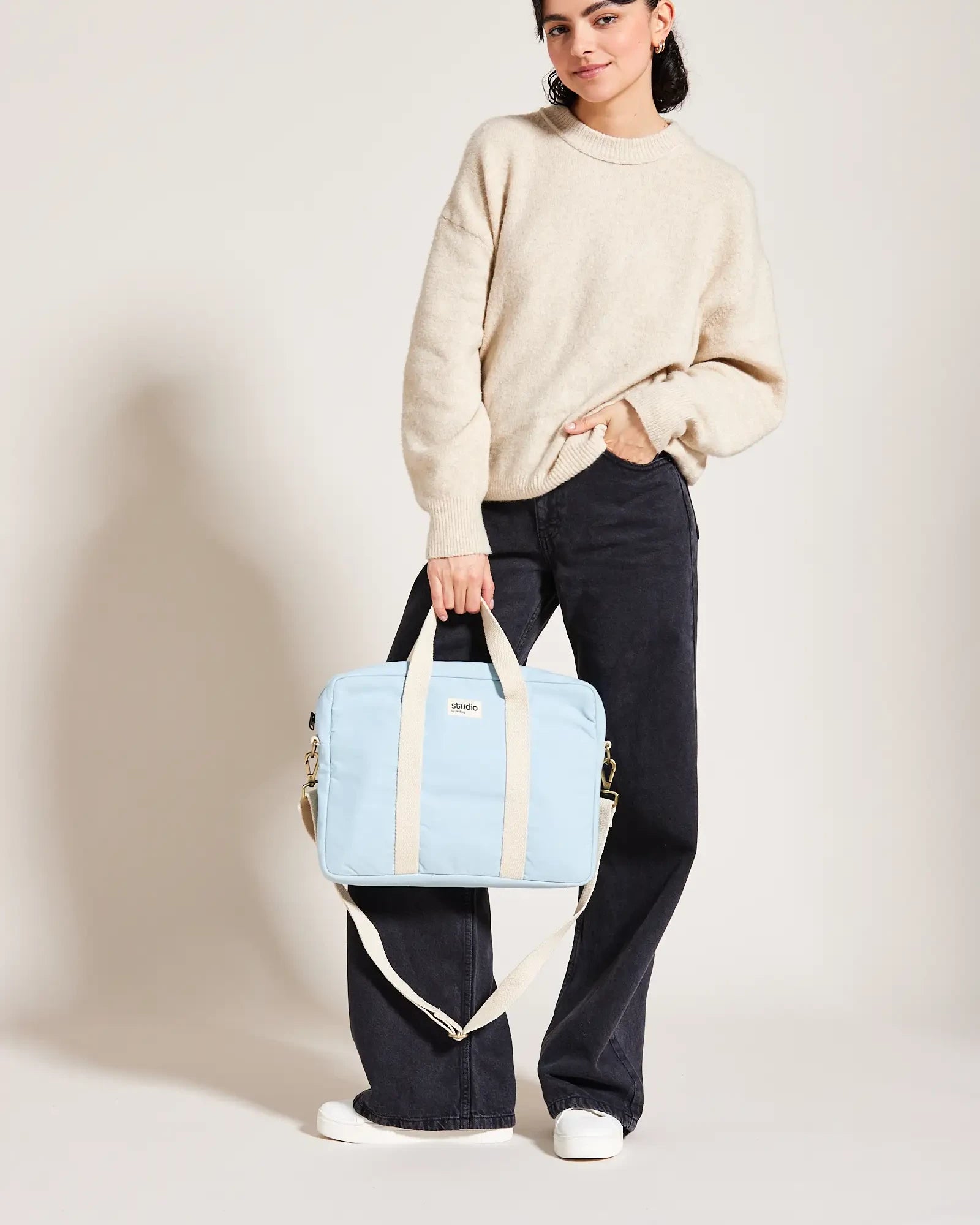Custom organic cotton laptop bag Hindbag Luis - 11