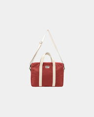 Custom organic cotton laptop bag Hindbag Luis - Brick Red