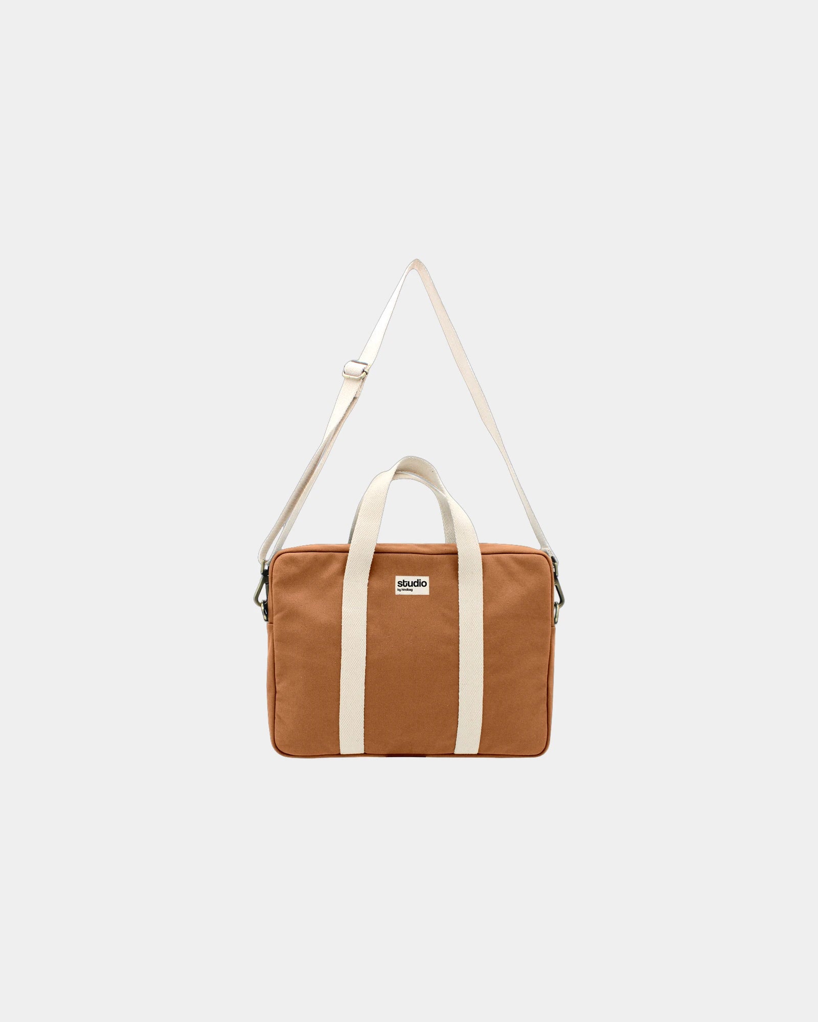 Custom organic cotton laptop bag Hindbag Luis - Copper