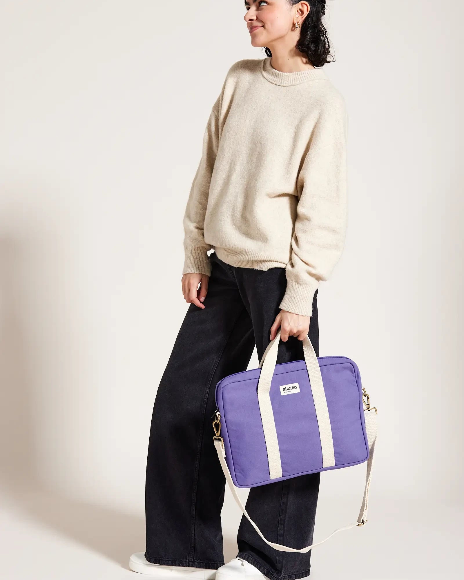 Custom organic cotton laptop bag Hindbag Luis - 20