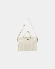 Custom organic cotton laptop bag Hindbag Luis - Ecru