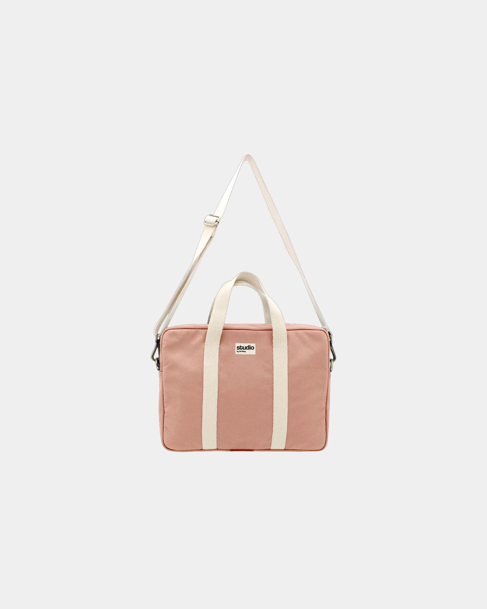 Custom organic cotton laptop bag Hindbag Luis - Salmon
