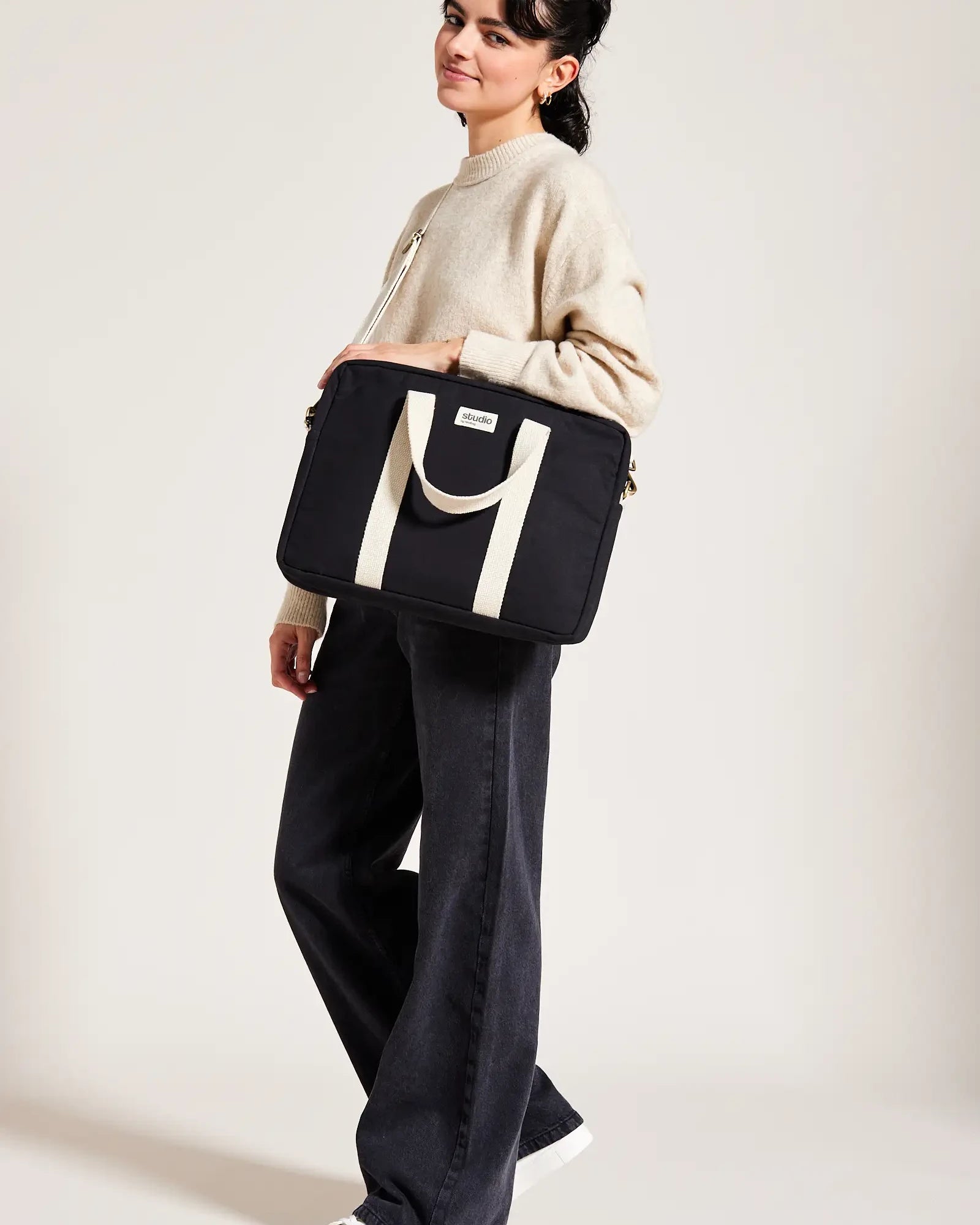Custom organic cotton laptop bag Hindbag Luis - 4