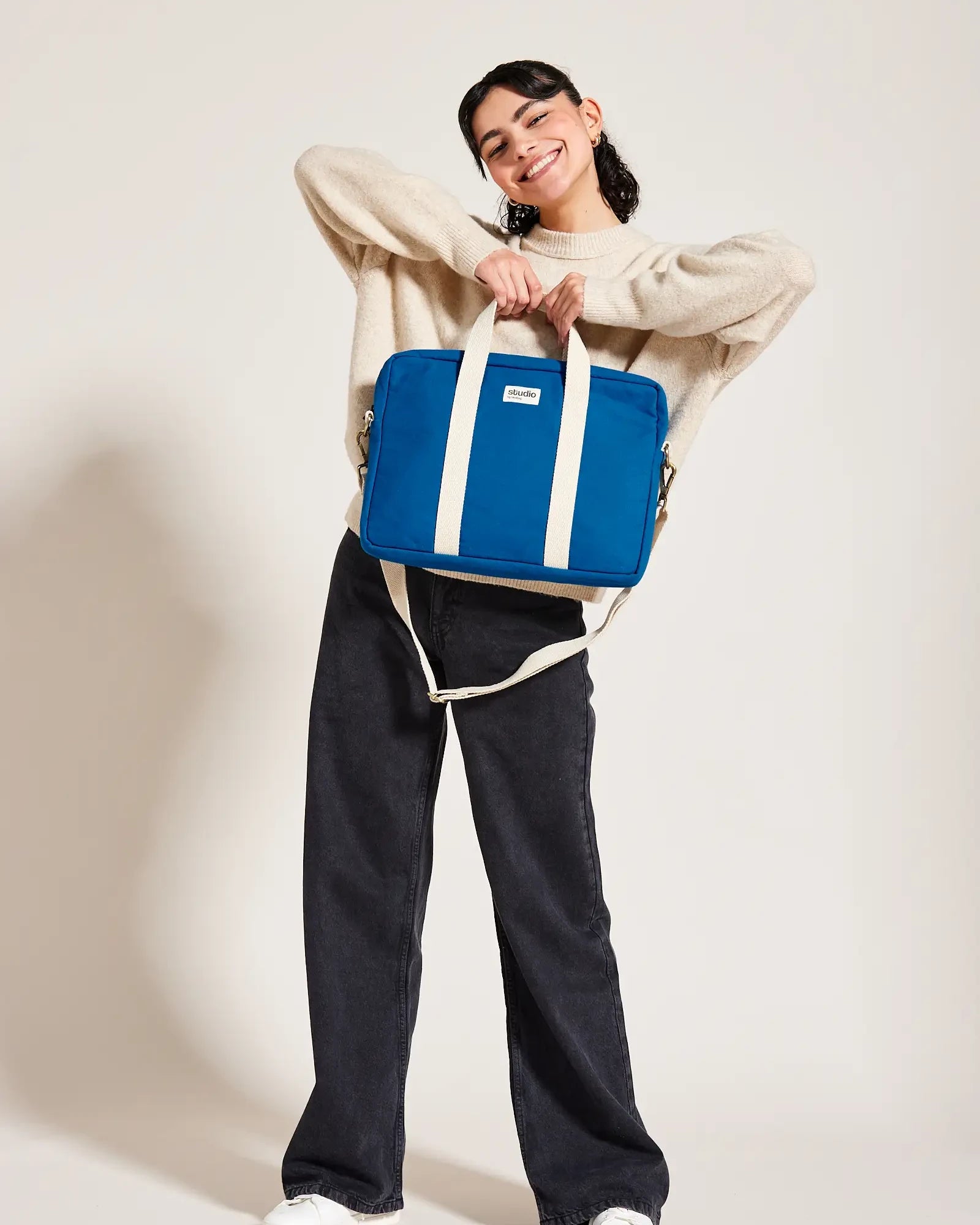 Custom organic cotton laptop bag Hindbag Luis - 9
