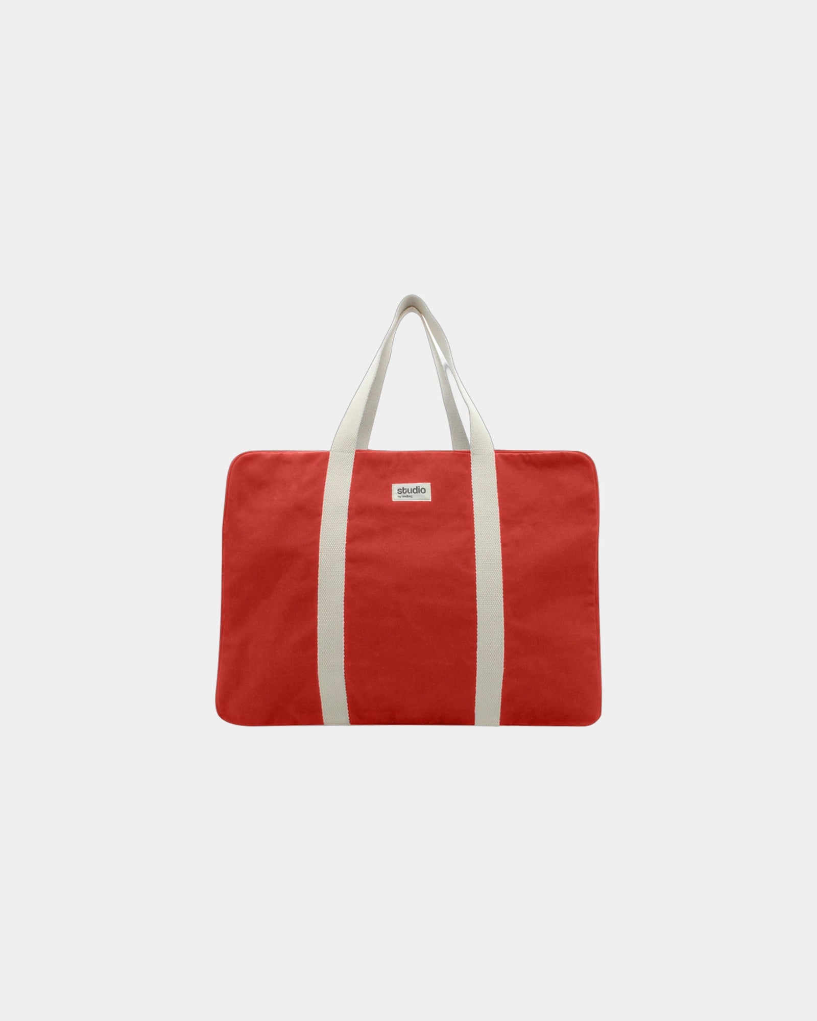 Custom organic cotton travel bag Hindbag Gabriel - Red