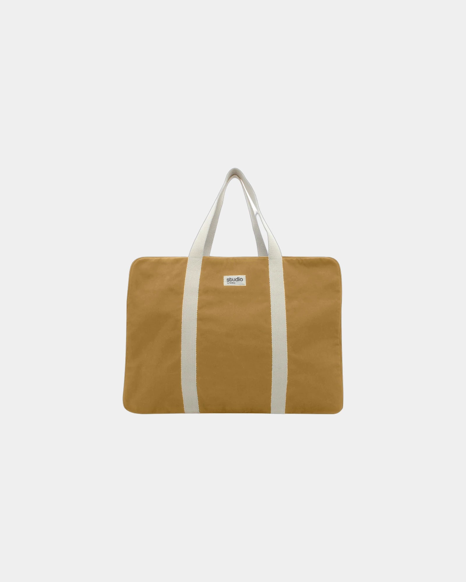 Custom organic cotton travel bag Hindbag Gabriel - Ochre