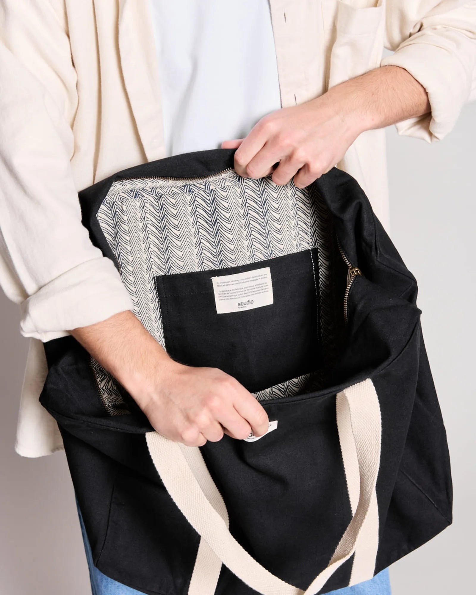 Custom organic cotton travel bag Hindbag Gabriel - 4