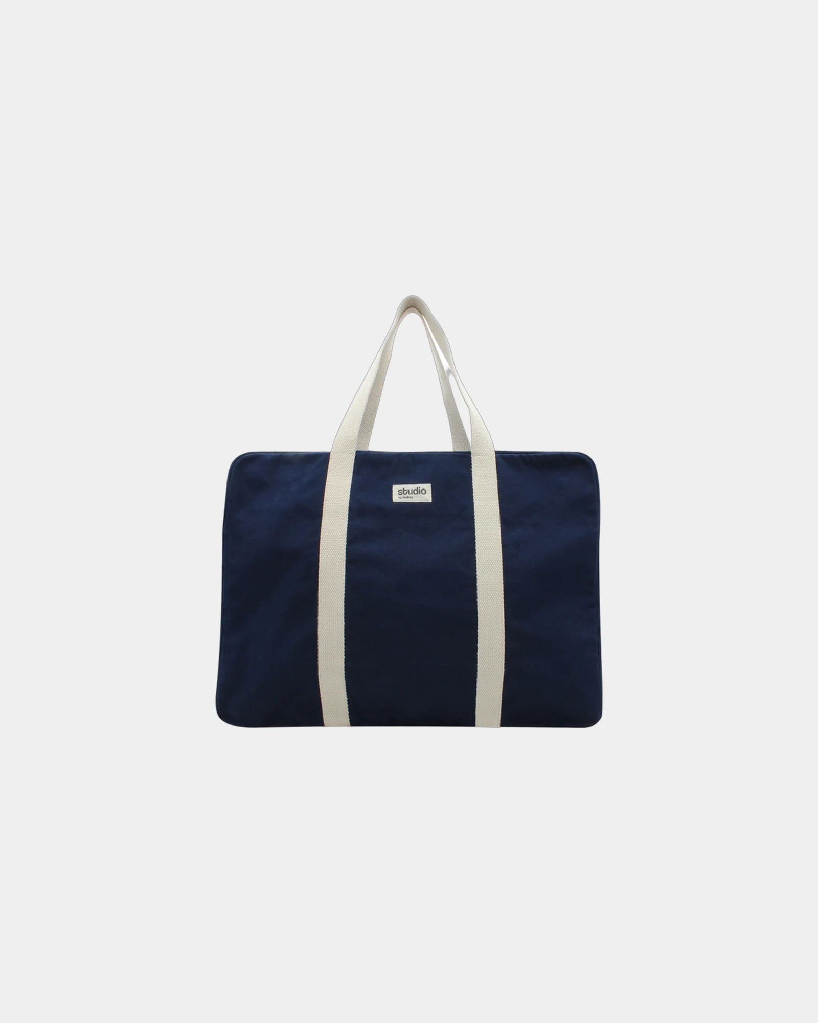 Custom organic cotton travel bag Hindbag Gabriel - Navy