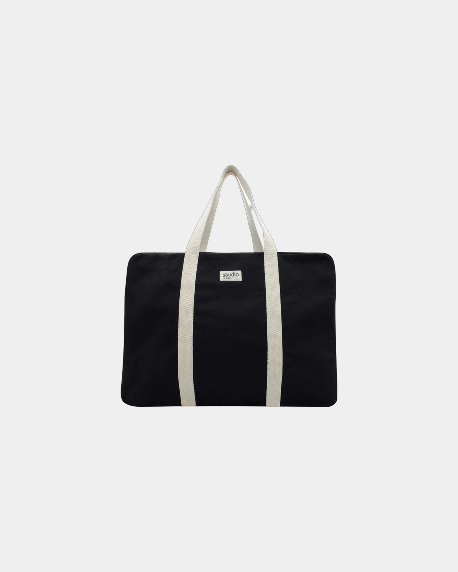 Custom organic cotton travel bag Hindbag Gabriel - Black